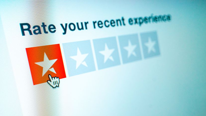 One star rating displayed on a screen.
