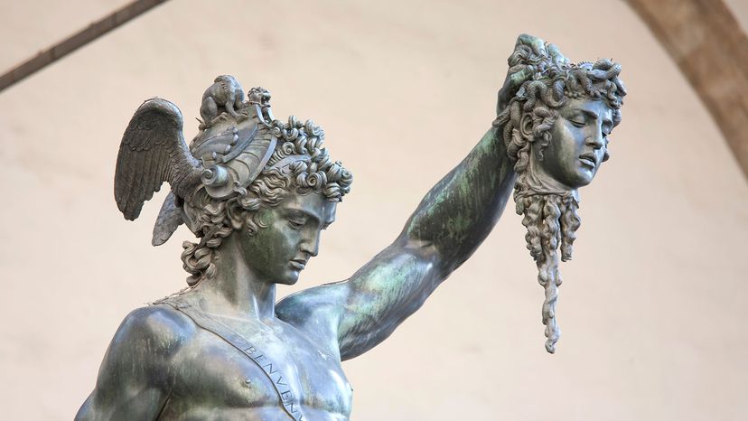 Perseus holding head of Medusa