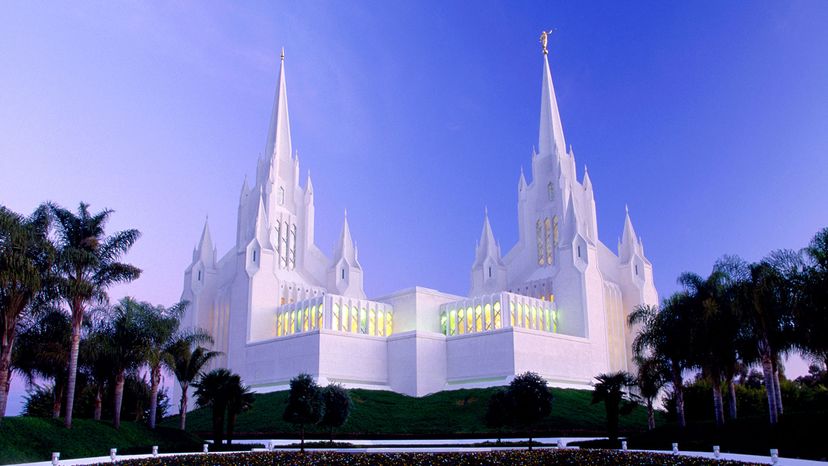 he Mormon temple in La Jolla, California.