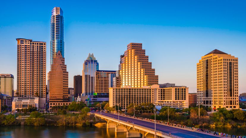 A view of buildings in Austin, Texas. 