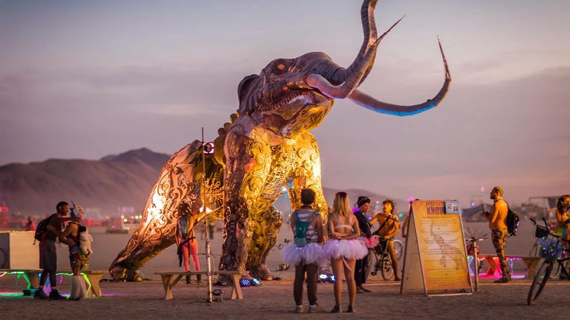 Burning Man elephant