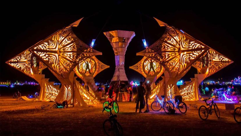 Burning Man art structure