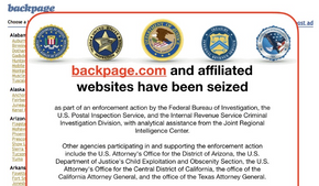 Screenshot of Backpage.com