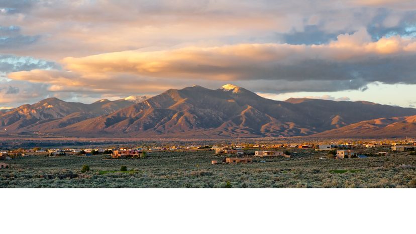 A landscape scenery of Taos, New Mexico. 