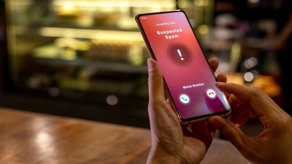 A woman receiving a call on her phone. 