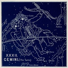 Gemini constellation drawing