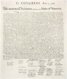 the Declaration of Independence 