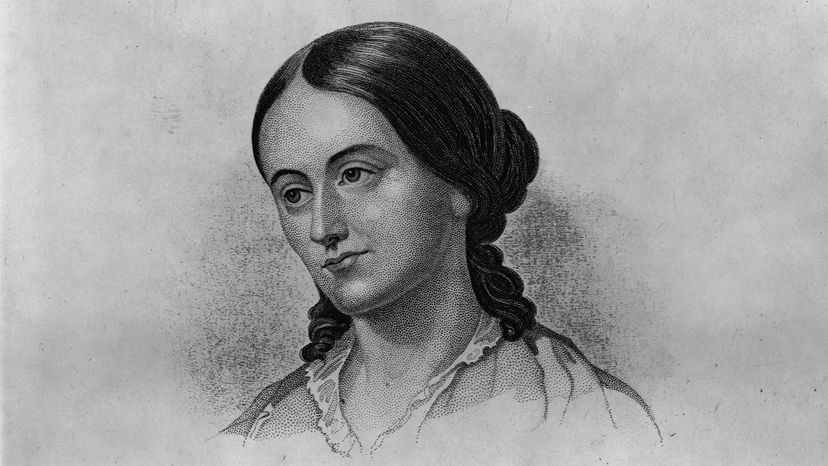 Margaret Fuller Portrait Drawing in Black and White