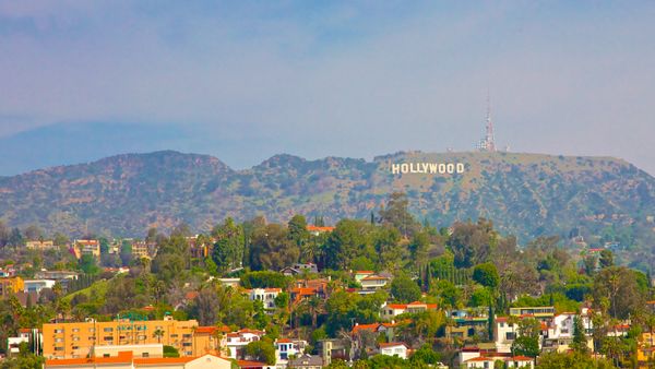 Hollywood sign at Mount Lee. 