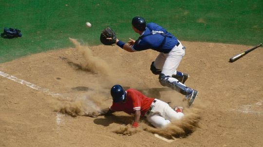 When a baseball player hits a home run, how do they know how far the ball traveled?