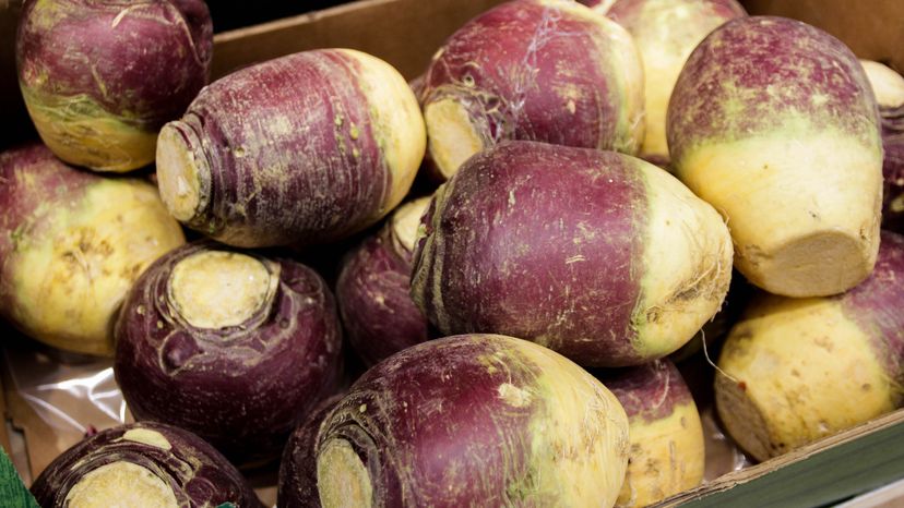 Rutabaga in a basket. 