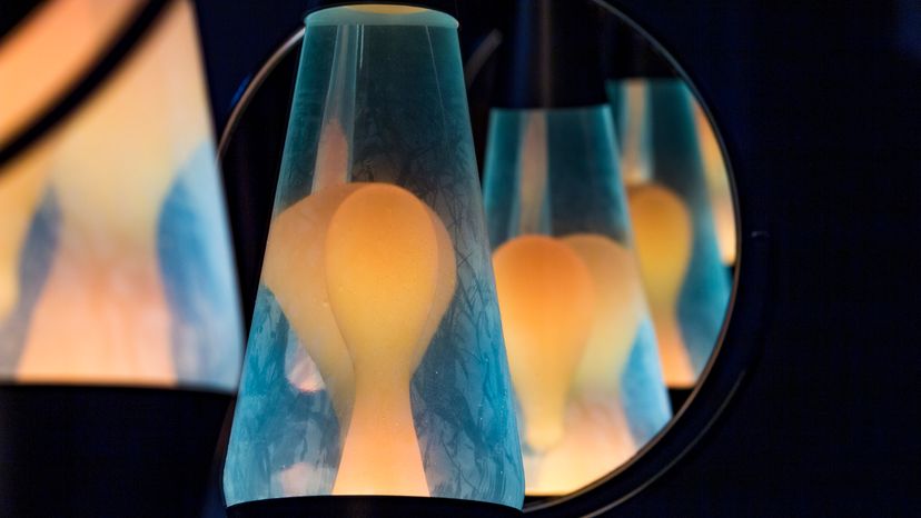 A reflection of a lava lamp. 
