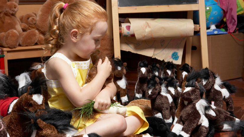 Objects, like stuffed horses and teddy bears, can also be considered imaginary friends, too. Maarten Wouters/Getty Images