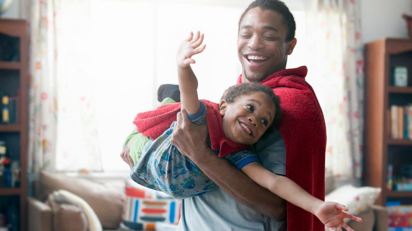 Experts say parents of kids with imaginary friends should be fully engaged and supportive of it. KidStock/Getty Images