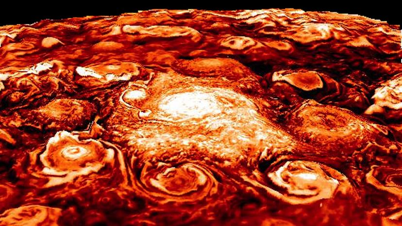 Cyclones at Jupiter's north pole