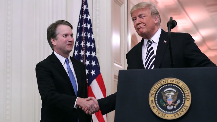 Brett Kavanaugh sworn in by Donald Trump