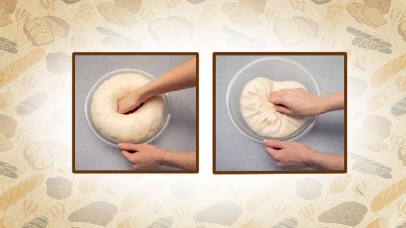 punching down dough