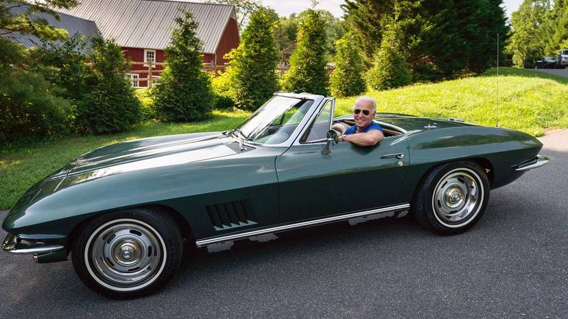 Joe Biden and corvette