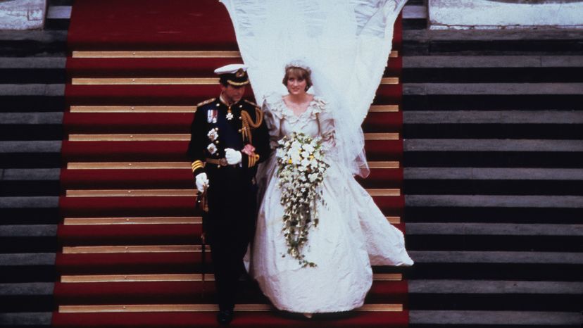 Princess Di and Prince Charles leaving St. Paul's Cathedral