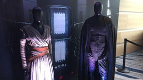 Rey 'Star Wars' costume, Kylo Ren costume, Last Jedi press conference