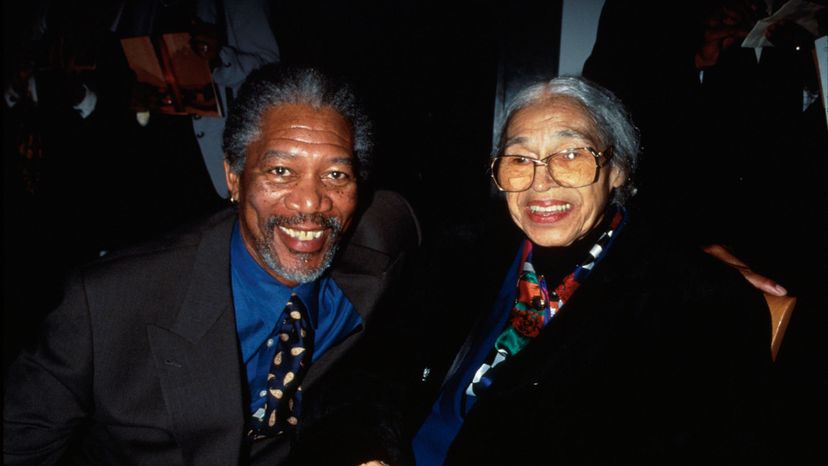 Morgan Freeman and civil rights pioneer Rosa Parks