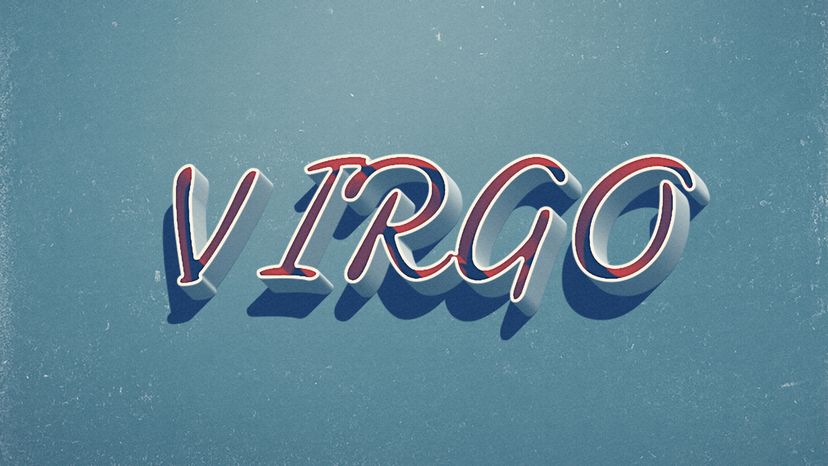 Virgo written across a blue background.