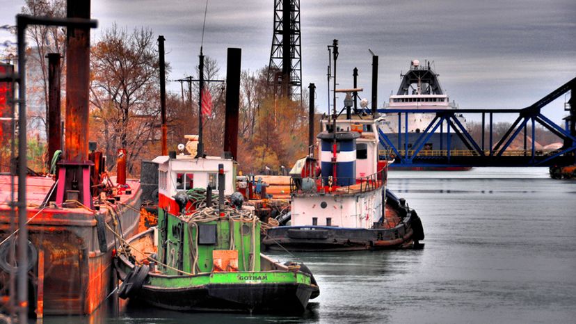 Tug boats on the Detroit River