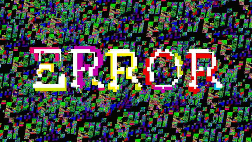 ERROR written in colorful block letters against a dark background. 