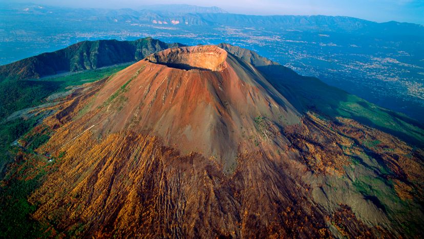 Aerial photograph of Mt. Vesuvius