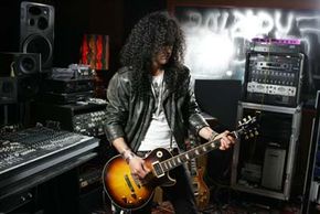 With a recording studio in his home, rock star Slash markets himself by networking with fellow recording artists.