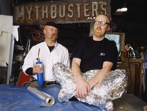 "Mythbusters" co-hosts Jamie Hyneman and Adam Savage. See more TV show pictures.”width=