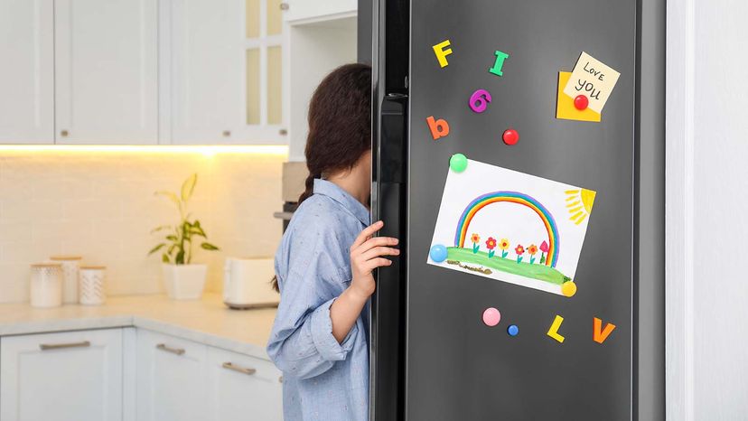 magnets on fridge