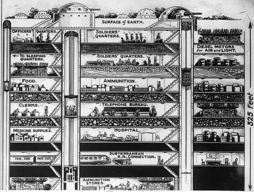 drawing of the Maginot Line