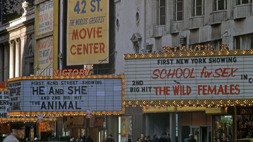 adult movie theaters, Times Square