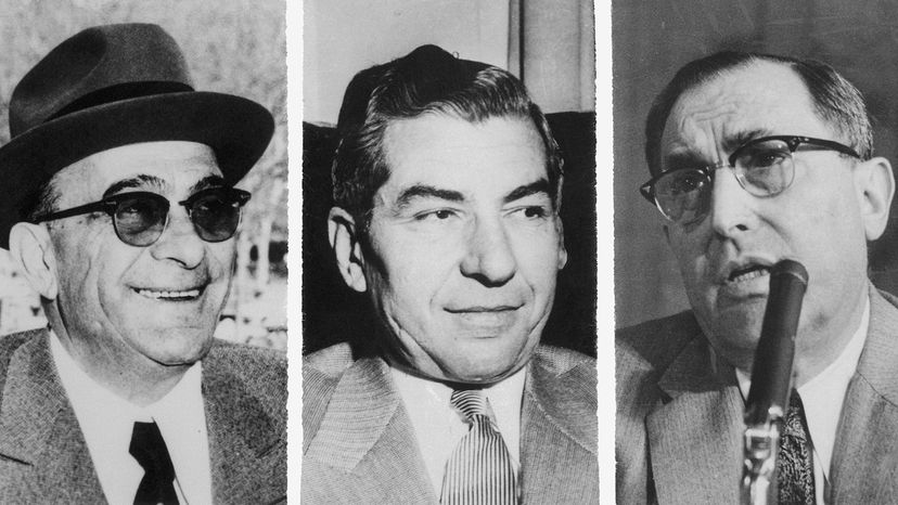 Vito Genovese, Charles "Lucky Luciano" Lucania and Joseph Profaci 