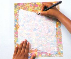 Trace the envelope pattern onto your paper and cut it out.