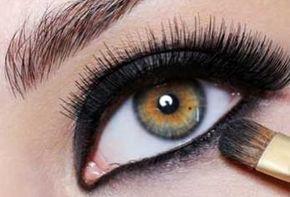 a close-up of smokey eye shadow