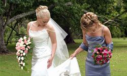 bride and her maid of honor