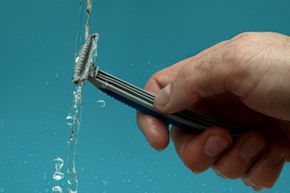 Rinsing your razor in hot water between uses -- or even between each stroke -- keeps it clean and sharp.