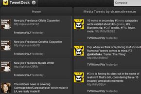 screen capture of Tweetdeck