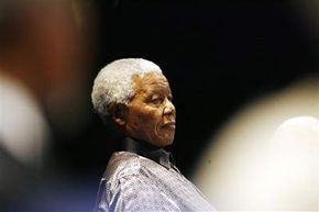 Nelson Mandela, on his 89th birthday, celebrating the launch of a humanitarian campaign.
