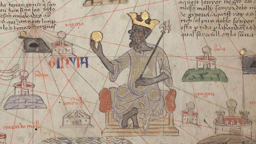 Catalan Atlas Sheet 6 showing Mansa Musa 