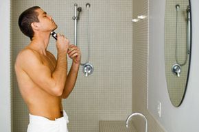 man shaving