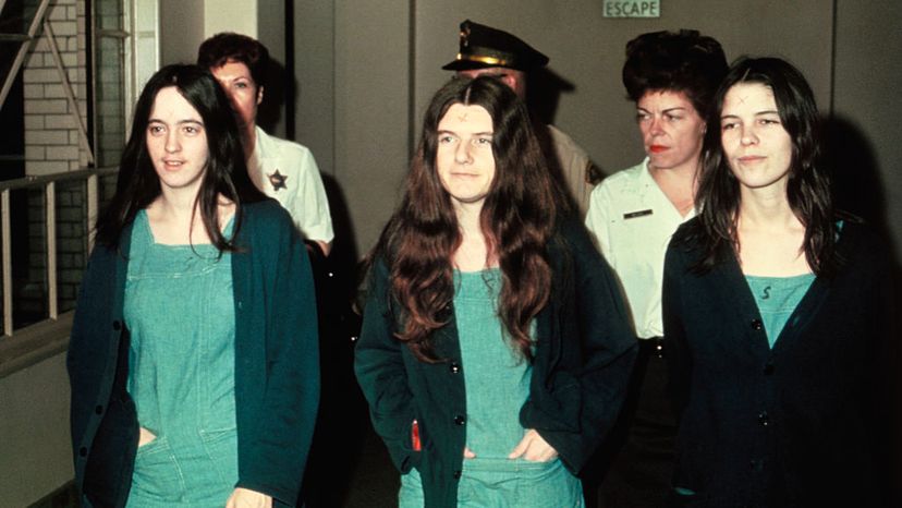 Susan Atkins, Patricia Krenwinkel and Leslie Van Houten Manson family