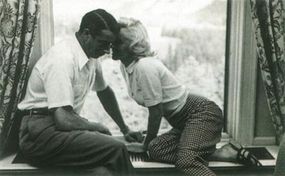 Joe DiMaggio's courtship of Marilyn fascinated the world.Here, the couple shares a quiet moment in Banff, Canada, in 1953.