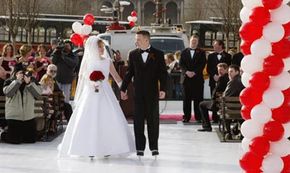 Amanda Hughes and Matthew Self join in holy matrimony on ice in Chicago on Valentine's Day 2002. Although the city picked up the tab, the marriage is still going to cost the couple plenty. See more investing pictures.