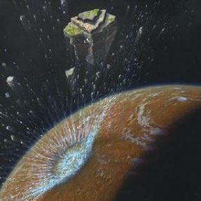 Bombardment of Mars in the early solar system