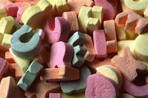 Marshmallow letters