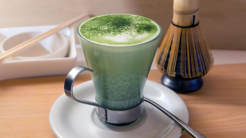 Green matcha tea