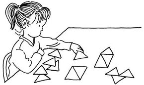 Celebrate a triangle treat when your kids arrange